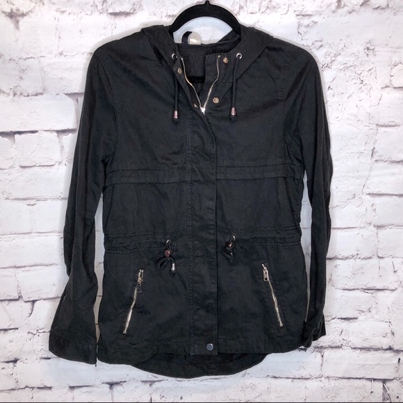 H&M Jackets & Blazers - H&M Hooded Zip Front Utility Jacket